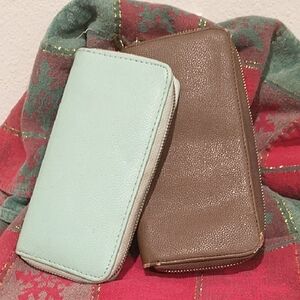 5/$15⛵ Mint and Brown Wallet Duo